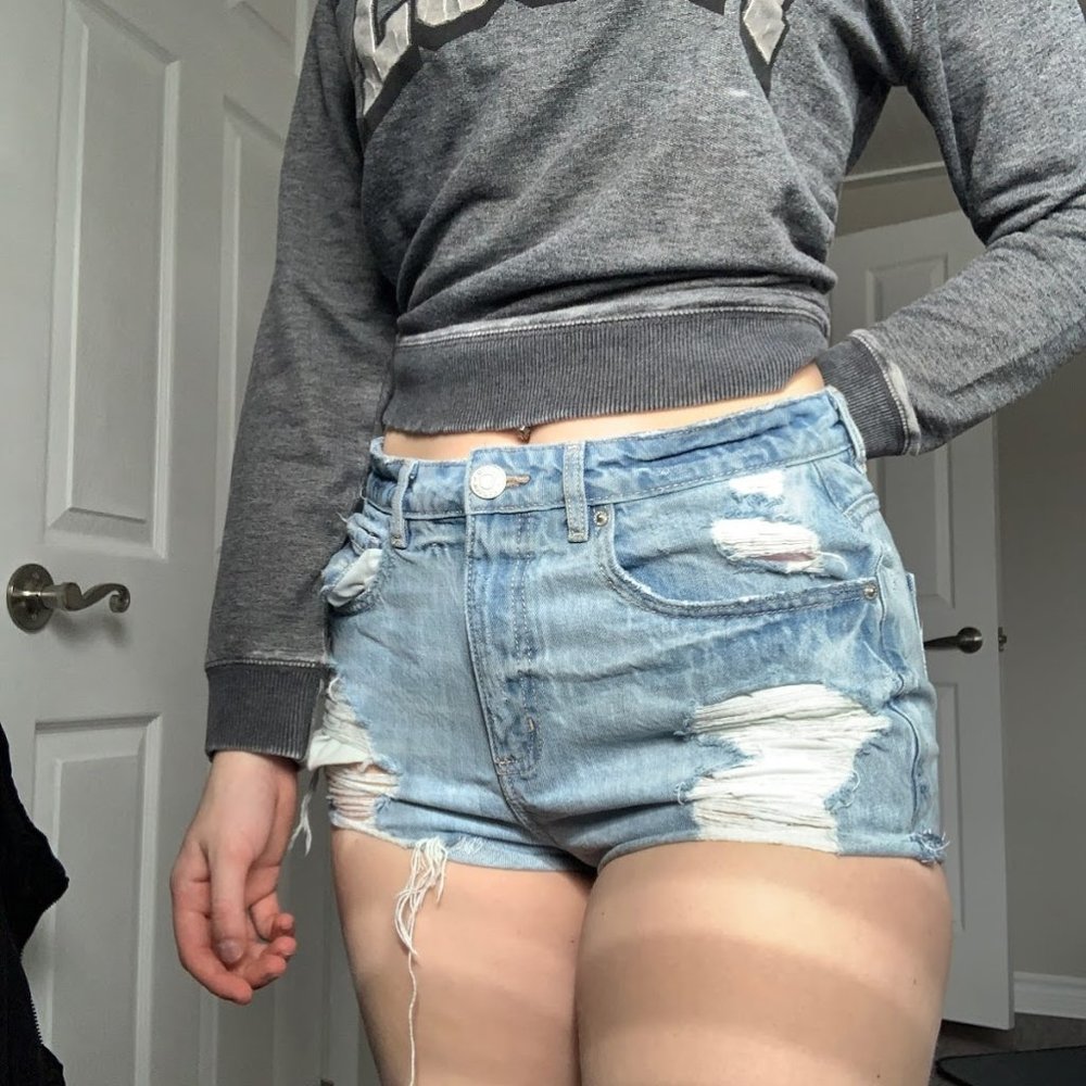 Light Wash Jean Shorts